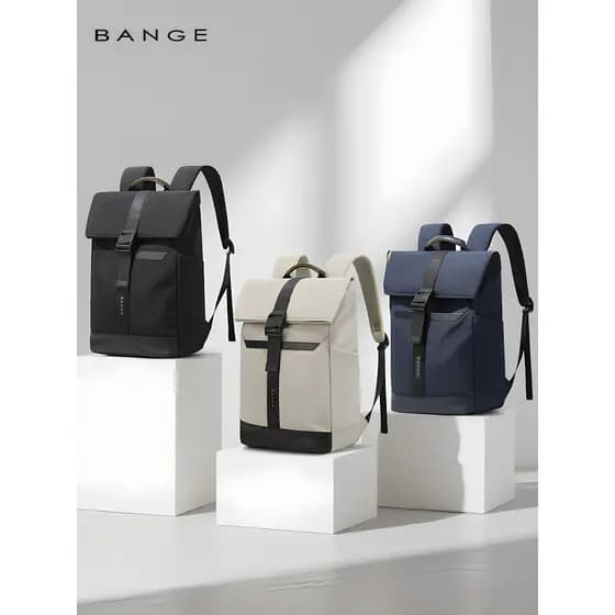 BANGE estudante saco de escola mochila masculina saco de computador grande capacidade leve saco de viagem Casual All-Mat