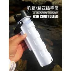 Pesca de peixe feliz caixa de pesca vara inserção tubo isca vara inserção dispositivo vara de pesca inserção vara suport