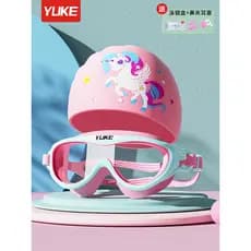Crianças óculos de natação meninas óculos de natação HD Anti-nevoeiro à prova dwaterproof água touca conjunto profission
