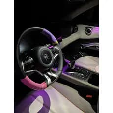 2024 novo estilo capa de volante do carro cinta de volante Anti-deslizamento capa protetora mão cinta de borracha Ultra-