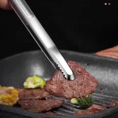 Pinças de churrasco coreanas pinças de comida pinças de boca de jacaré pinças de churrasco de dente de serra pinças gran