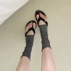 Meias especiais coreanas cinza para pés!Fio Super bonito ultrafino ~ hoje é Miuli miu Big Girl!