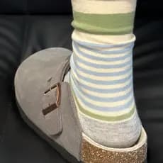 Doce cor curling edge ~ estilo coreano ins cor combinando riscas pilha meias primavera outono estilo japonês curling bor