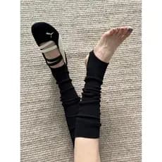 Estilo de balé meias de pé feminino verão estilo fino pilha meias miu série respirável preto bezerro meias com único sap