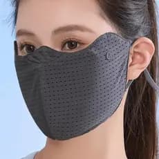 Máscara protetora solar feminina verão proteção ultravioleta 2025 novo estilo de alto valor lavável Extra grande respirá