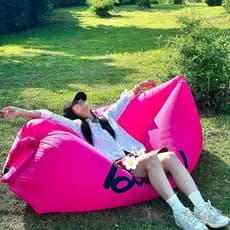 Sofá inflável preguiçoso acampamento ao ar livre portátil sofá saco música Festival almofada reclinável primavera Outing