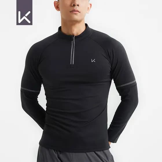 Mantenha a camiseta esportiva masculina de manga comprida de secagem rápida outono inverno quente Base justa Top treinam