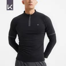 Mantenha a camiseta esportiva masculina de manga comprida de secagem rápida outono inverno quente Base justa Top treinam