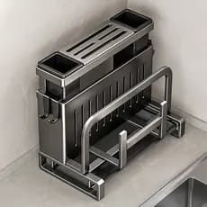 Prateleira de faca de cozinha importada alemã, prateleira de aço inoxidável para bancada, tábua de corte, faca de cozinh