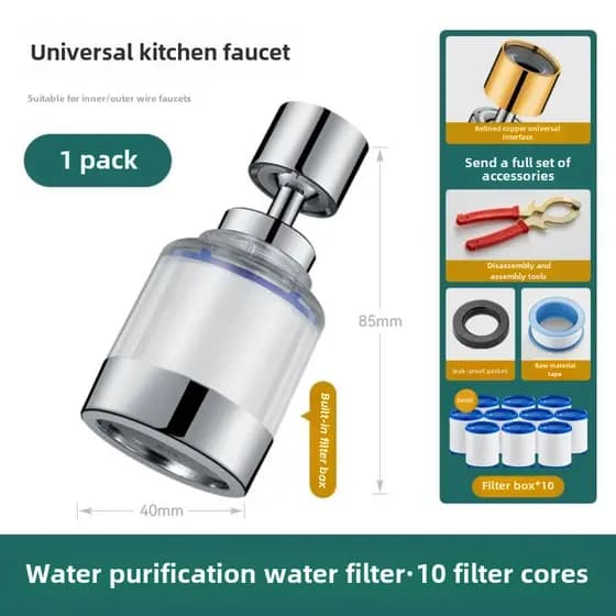 Torneira Purificadora De 5 Camadas Com Filtro Para Economia De Água De Cozinha Bub