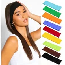 Moda Absorvente Suor Yoga Bandana Doce Cor Larga Branca