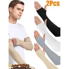 Mangas De Braço Em Tecido De Gelo Verão Esporte Proteção UV Capa De Mão