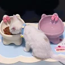 Tigela de cerâmica Super fofa para gatos, tigela para cães e gatos, tigela de arroz para gatos, tigela para comida de ga