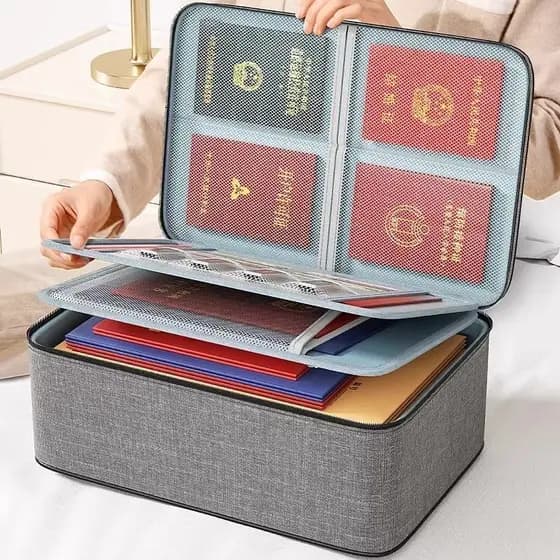Saco de armazenamento de documentos grosso caixa família do agregado familiar multi-camada grande capacidade multi-famíl