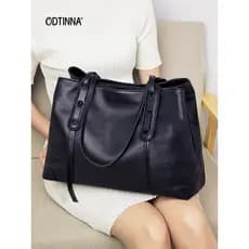 High-End sentir saco elegante grande saco feminino 2026 novo estilo moda textura couro genuíno grande capacidade couro m