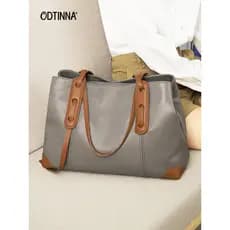 High-End sentir saco elegante grande saco feminino 2026 novo estilo moda textura couro genuíno grande capacidade couro m