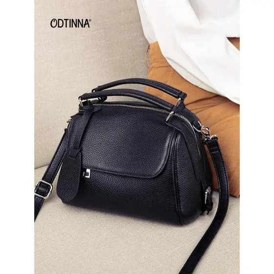 Estação Europeia Bolsa Pequena Diagonal Portátil Feminina 2026 Novo Estilo Moda Moda Couro Genuíno Bolsa de Ombro Banda