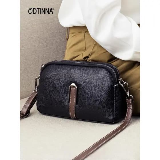 Bolsa para celular de couro genuíno genuíno 2026 Novo estilo Fashion bolsa pequena leve bolsa de ombro combinada de cour