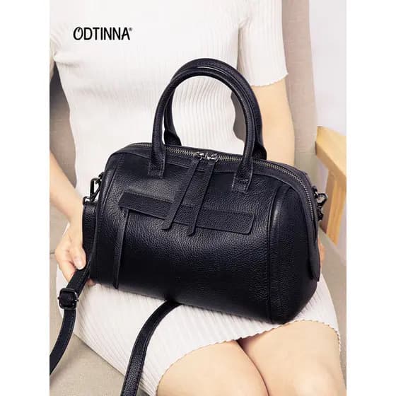 Genuíno couro genuíno senhoras bolsa 2026 novo estilo moda simples Boston bolsa feminina venda quente bolsa de ombro sac