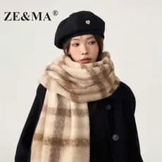 ZE & MA cachecol feminino 2026 novo estilo inverno estilo coreano atmosfera luz luxo High-End sentimento outono inverno