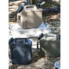 Ao ar livre PE doméstico grande capacidade de armazenamento de água carro acampamento com torneira balde portátil portát