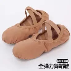 Sapatos de dança de pano elástico completo feminino sapatos de prática de sola macia adulto crianças professor corpo pro