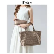 Deve ter bolsa feminina tecido portátil sacola feminina High-End luz luxo moda Casual grande-Capa