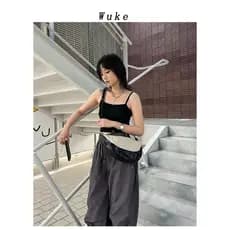 Novo estilo preguiçoso estilo saco feminino algodão linho costura couro High-End nicho Croissant All-Match ombro Mes
