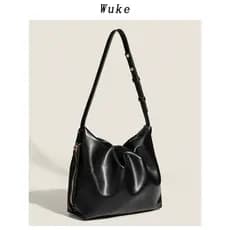 Versão coreana estilo preguiçoso simples couro macio grande capacidade Commuter sacola feminina All-Match novo estilo te