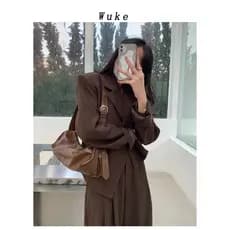 Must-Have Bolsa Feminina Novo Estilo Textura de Cera de Óleo Plissada Moda All-Match Bolsa Feminina de Grande Capacidade