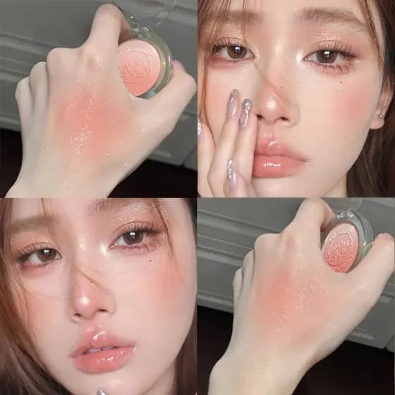 Novo estilo vitalidade gradiente blush Natural fosco fino Flash baixa saturação menina puro desejo estilo laranja cor bl