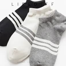 Meias masculinas cinza estilo fino meias de boca rasa preto branco meias masculinas de cano baixo meias de barco sem sal
