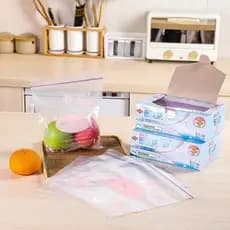 Saco de preservação de alimentos japonês engrossado saco selado geladeira armazenamento de alimentos bloqueio deslizante