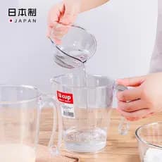 Copo de medição transparente importado do Japão, copo de medição de plástico, medição de cozimento de cozinha, medição d