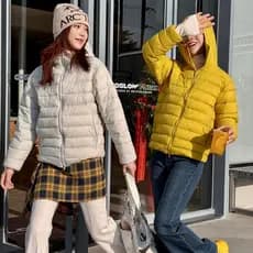 MIN SAN JIN inverno impermeável quente costelas de porco acolchoado jaqueta feminina leve Casual All-Match jaqueta acolc