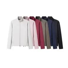 MIN SAN JIN Casal Forro de Lã Grosso Cardigan Moletom/Soft Waxy Confortável Jaqueta Quente AF-37027CS
