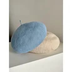 Senhoras requintado azul claro bege japonês linho malha boina respirável estilo fino verão não abafado boina