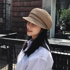 Japonês novo estilo palha Newsboy chapéu pintor chapéu Casual moda pico boné All-Match chapéu de sol senhoras primavera