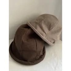 Senhoras pequena borda cúpula boné de proteção de orelha cor café estilo japonês rolo outono inverno japonês tridimensio