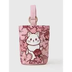 Bolsa de lona novo estilo pequeno saco bonito All-Match grande capacidade balde saco passeio portátil bolsa mão-transpor