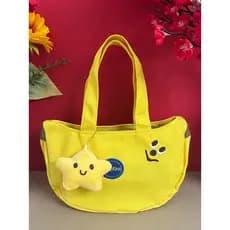 Bonito romance Banana saco dos desenhos animados bordado lona saco trabalhador de escritório conveniente bolsa bebê mãe