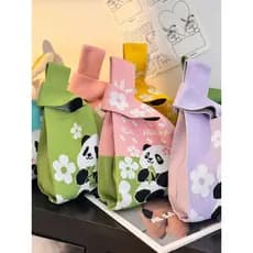 Saco de presente Chengdu Panda Bolsa de malha flor fofa bolsa de lembrança combinada bolsa de presente de aniversário
