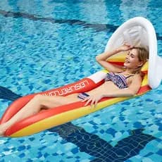 Cama flutuante inflável adulto brinquedos de água das mulheres dos homens piscina flutuante cama inflável reclinável ane