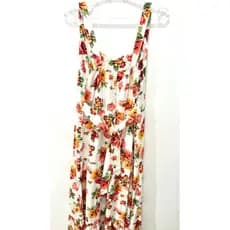 Vestido Longo Viscolinho Florido Veste até Tamanho GG - S&V