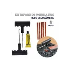 Kit Reparo a Frio para Pneu sem Câmera 8 peças Macarrão Borracheiro - S&V