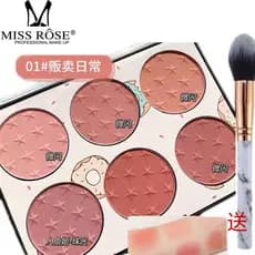 Paleta MISS ROSE Blush Conjunto de seis cores No. 01 No. 02 Venda Pincel sem tom de pele de modificação diária