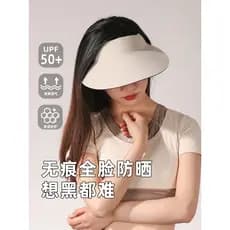 Chapéu superior vazio feminino verão profissional integrado chapéu de sol Anti-ultravioleta dobrável guarda-sol chapéu d
