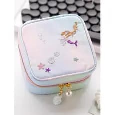 Japonês doce saco cosmético portátil quadrado caixa de jóias bonito menina coração ins viagem caixa de armazenamento de