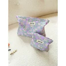 Japão japão novo estilo fresco saco cosmético portátil de grande capacidade saco de armazenamento feminino forro multifu