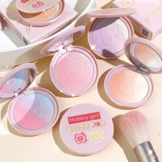 Xixixi Vitality Gradient Blush Blush Roxo Blush Azul Natural Nude Maquiagem Iluminando Expansão Fosco